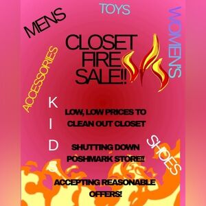 NEW MARKDOWNS!!!  

Closet Fire Sale ! Running until Closet Empty! Closing Shop!